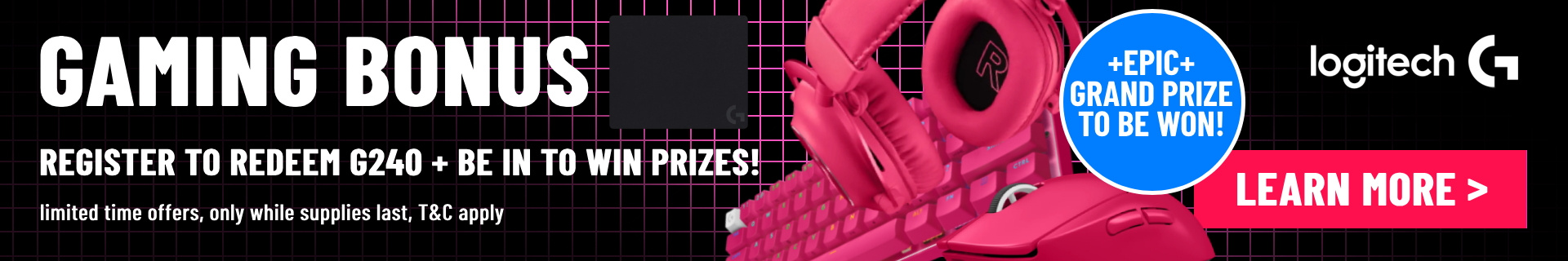 Picture of the Logitech GGPC June 2024 Bonus + Prize Event at PB Tech